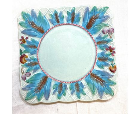Small Clarice Cliff Newport pottery side plate measures approx 6 inches by 6 inches 