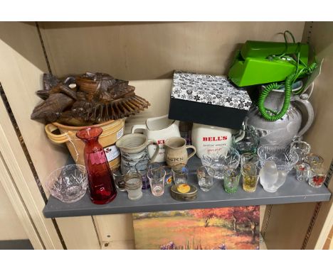 Selection of miscellaneous to include glassware, Bells scotch Whiskey jugs, Royal Doulton bowls etc 