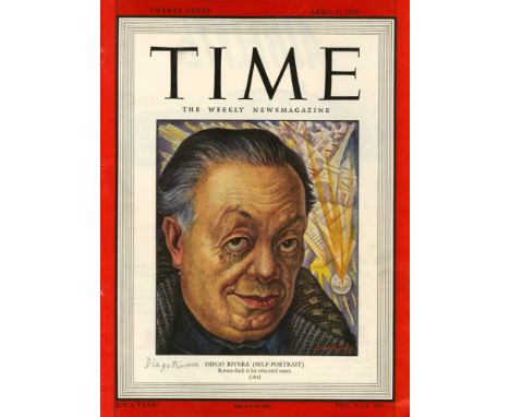 Artist: Diego Rivera (Mexican, 1886 - 1957). Title: "Self-portrait [Time magazine]". Medium: Color offset lithograph. Date: C