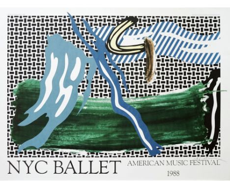 Artist: Roy Lichtenstein (American, 1923-1997). Title: "NYC Ballet - American Music Festival". Medium: Color offset lithograp