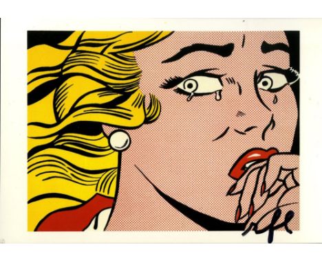 Artist: Roy Lichtenstein (American, 1923-1997). Title: "Crying Girl [postcard edition]". Medium: Color offset lithograph. Dat