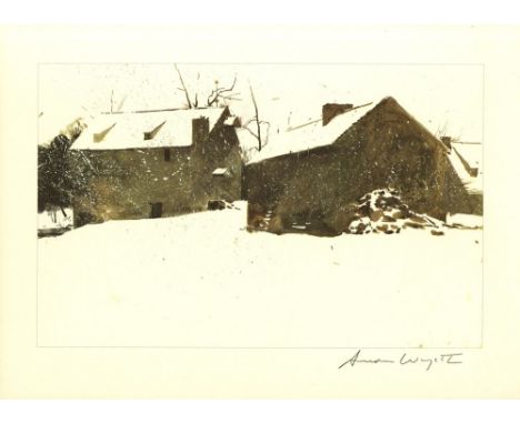 Artist: Andrew Wyeth (American, 1917-2009). Title: "Brinton's Mill". Medium: Color offset lithograph. Date: Composed 1958. Pr