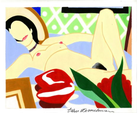 Artist: Tom Wesselmann [d'apres] (American, 1931 - 2004). Title: "Study for Monica with Tulips". Medium: Acrylic on paper. Da