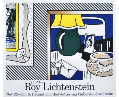 Artist: Roy Lichtenstein (American, 1923-1997). Title: "Two Paintings: Green Lamp". Medium: Color offset lithograph. Date: Co