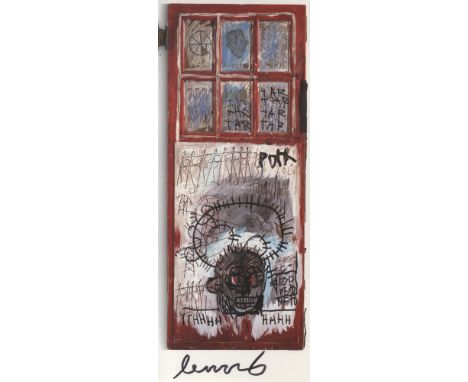 Artist: Jean-Michel Basquiat (American, 1960-1988). Title: "Pork". Medium: Color offset lithograph. Date: Composed 1981. Prin