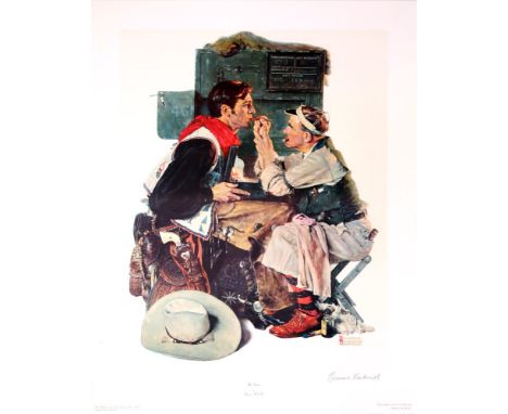 Artist: Norman Rockwell (American, 1894 - 1978). Title: "The Texan". Medium: Original color collotype and lithograph. Date: P