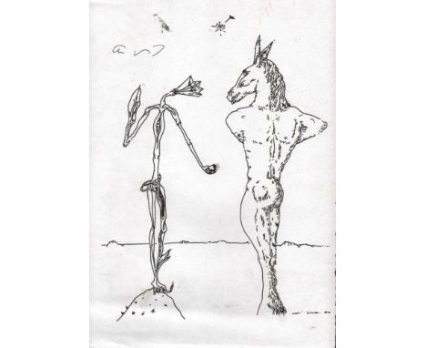 Artist: Andre Masson [d'apres] (French, 1896 - 1987). Title: "Bavardage". Medium: Pen and ink drawing. Date: Composed 1960s. 