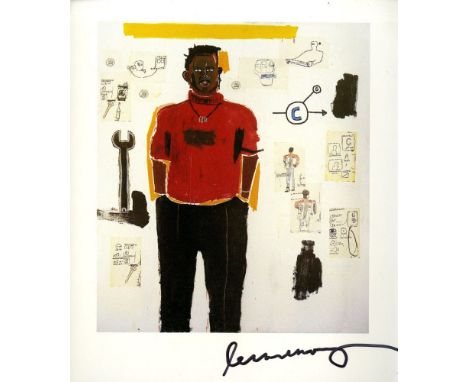 Artist: Jean-Michel Basquiat (American, 1960-1988). Title: "Mojo". Medium: Color offset lithograph. Date: Composed 1984. Prin