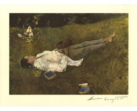 Artist: Andrew Wyeth (American, 1917-2009). Title: "The Berry Picker". Medium: Color offset lithograph. Date: Composed 1961. 