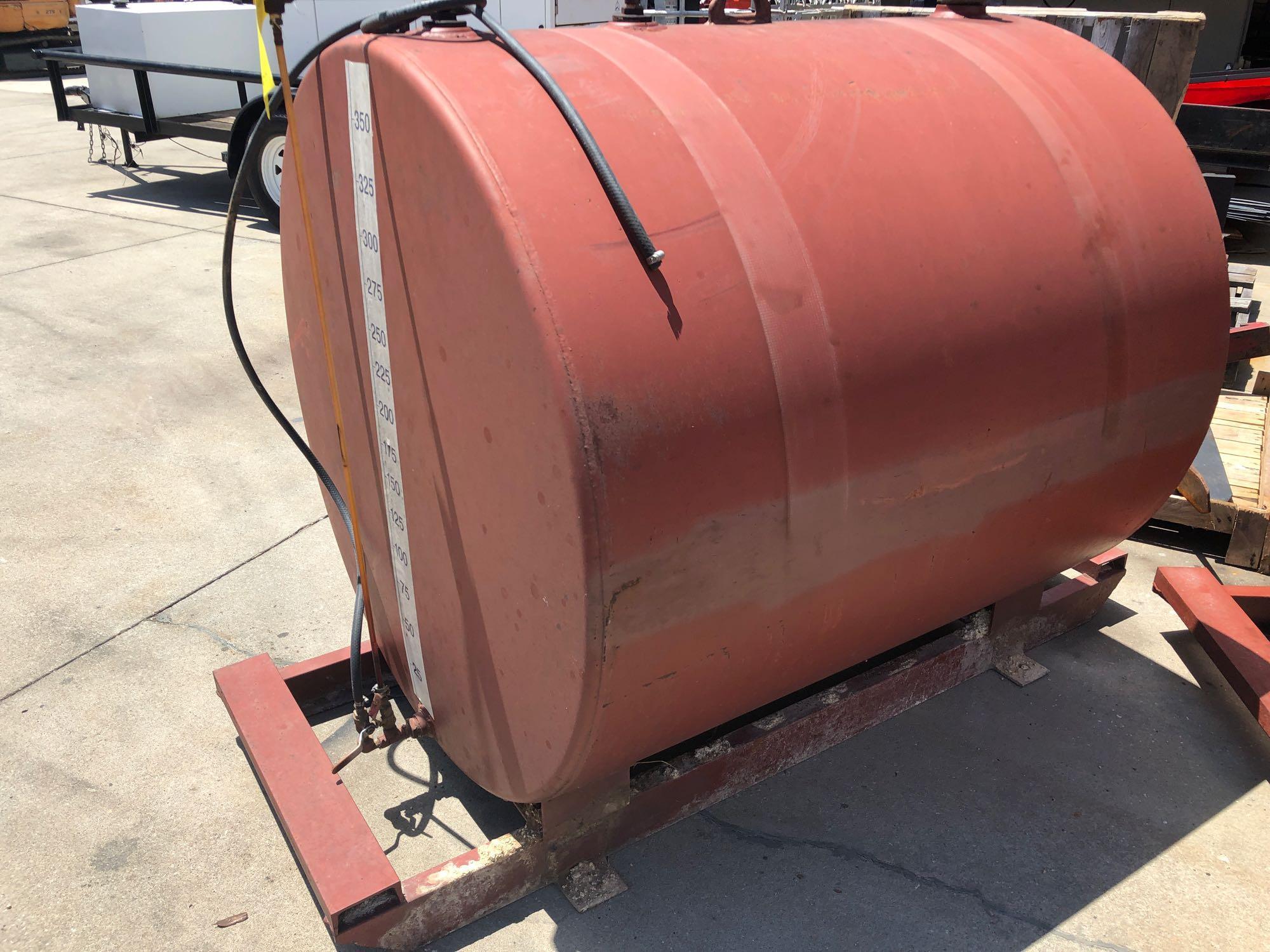 SKID MOUNTED 350 GALLON CAPACITY FUEL TANK