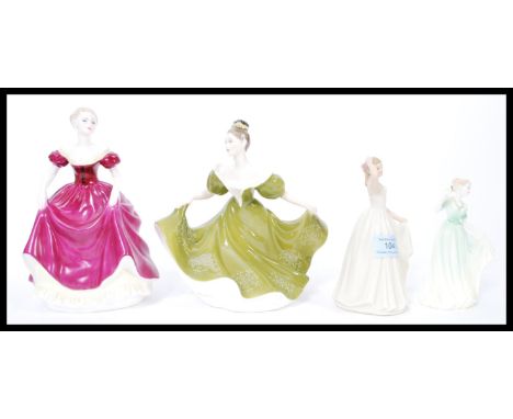 A group of ceramic figures to include Coalport Ladies Of Fashion Flair, Coalport Congratulations, Royal Doulton Lynne HN2329 