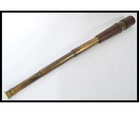 A four draw field telescope made by Broadhurst Clarkson and Co Ltd and retailed by H Salanson and Co Ltd of Bristol and Cardi