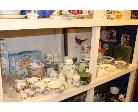 Mason's Country Lane and German teaware, Portmeirion, Royal Doulton, Wedgwood, Villeroy and Boch and Poole china, two Robert 