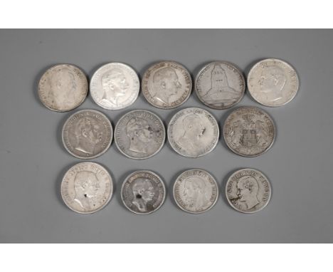 Konvolut Silbermünzen Kaiserreich3 Mark Bayern, Luitpold 1911 D, vz; 3 Mark Bayern, Otto 1909 D, vz; 3 Mark Sachsen, Völkersc