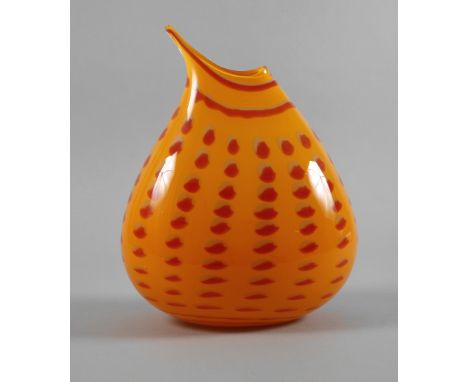 Vase Gordon Studio Australiaum 2010, Entwurf Grant Donaldson attr., im ausgekugelten Abriss originales Klebeetikett, farblose