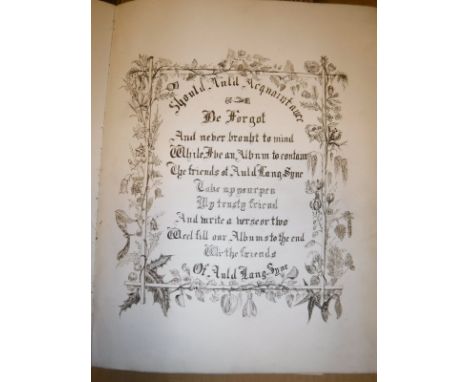 A 19th Century scrapbook with contents of hand-written poems, W H BIRCH "Terrier and bee", pencil sketch, signed lower right,