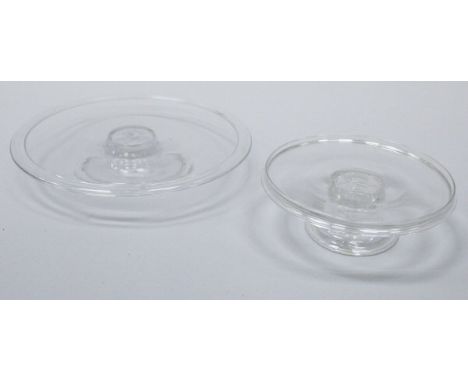 A late 18th / early 19th Century miniature tazza of plain form, raised on a spreading folded foot, 18.5 cm diameter, together