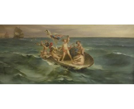 GIUSEPPE CALI (1846-1930) "British Gold explores the Mediterranean", humorous study of five young girls (believed to be the a