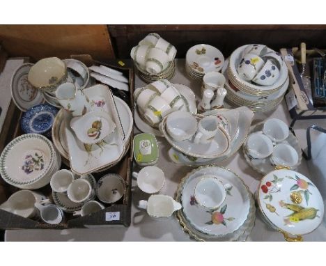 A collection of Royal Worcester Evesham, Royal Doulton and Portmeirion