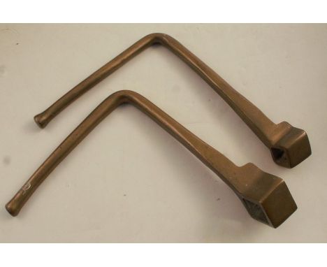 A pair of canal boat windlass or lock gate keys