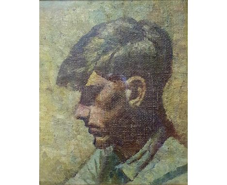 Brian Walsh, portrait of Graham Oakley (author and illustrator of the Church Mice series), oil on canvas board, 30 x 24 cmHan