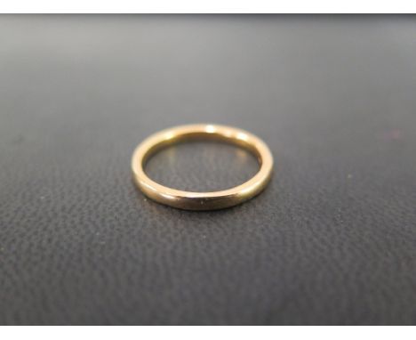 A 22ct gold band ring - Hallmarked Birmingham - Ring size N - Weight approx 3.1gms
Condition Report: Good - With light scratc