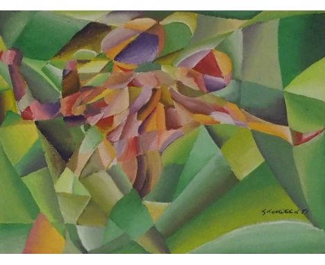 •GORDON K MITCHELL RSA, RSW, RGI (SCOTTISH B. 1952) HARLEQUINS IN MOTION Acrylic, signed, 12 x 16cm (4 3/4 x 6 1/4") Conditio