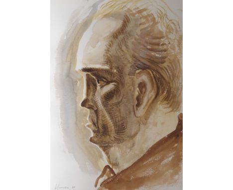 •PETER HOWSON OBE (SCOTTISH B. 1958) HEAD IV Watercolour, signed and dated (19)88, 34 x 25cm (13 1/2 x 9 3/4") William Hardie