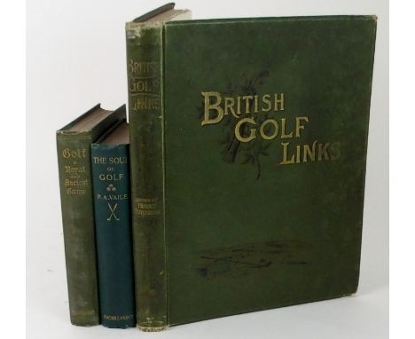 BRITISH GOLF LINKS BY HORACE G. HUTCHINSON a short account of the leading golf links of the United Kingdom", 1897 in original