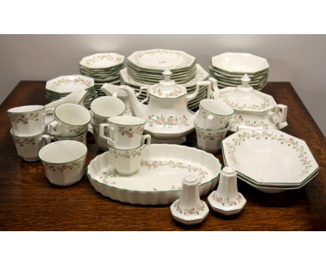 A very extensive Johnson Brothers octagonal porcelain dinner and tea set.