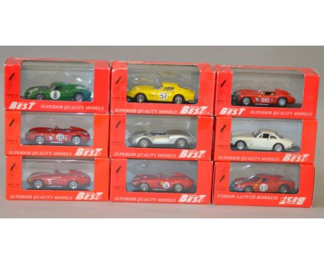 9 Best Model diecast Ferrari models, boxed.