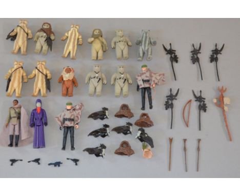 15 Vintage loose "Last 17" and Ewok figures, mostly with all accessories.