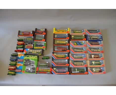 25 x Exclusive First Editions 1;72 scale buses. Various liveries, together with Corgi omnibus & small quantity of unboxed bus