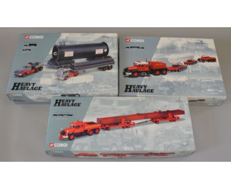 Three limited edition Corgi Heavy Haulage diecast model vehicles, all boxed G-VG (3)