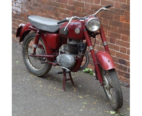 James Captain motorcycle. 197cc. Believed to be 1958 model, made in Birmingham. No registration document. Mostly complete, in