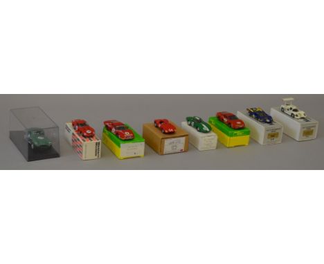 8 Pre built model kit vehicles, mostly metal examples, amateur built to a high standard. Includes Marsh Models MM8 Sunoco Fer