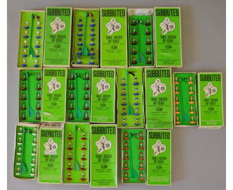 10 Vintage assorted Subbuteo teams, mostly good condition. 