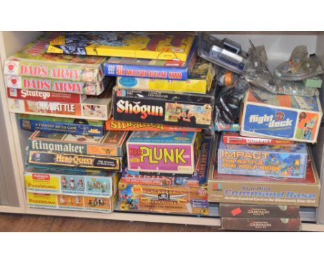 Large quantity of assorted games and rsimilar items, vintage and modern examples including Star Bird Combat Base, Denys Fishe
