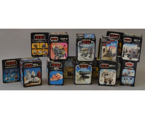 9 Vintage Star Wars vehicles and Mini Rigs etc, boxed.