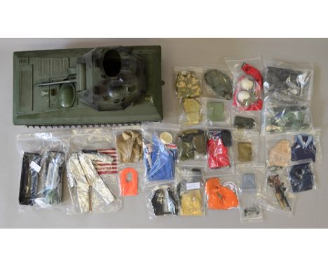 Quantity of Action Man Palitoy accessories and clothing including Special Mission Pod, together with Elvis Action Man Tank al