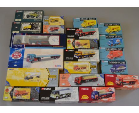 21 Assorted Corgi diecast model vehicles including: Golden Oldies; Building Britain and LE examples etc. All boxed, G-VG