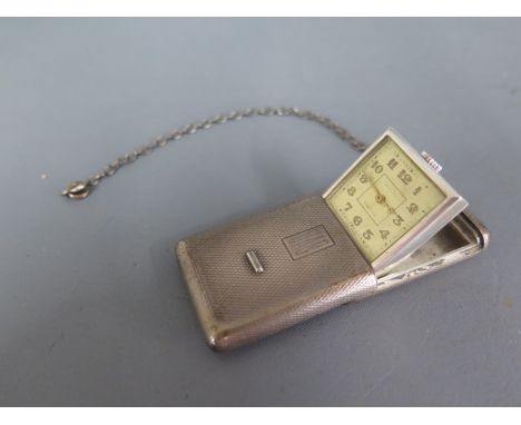 A silver ladies purse watch manual top wind Rotary - working, some wear but generally good - 4cm x 3cm closed