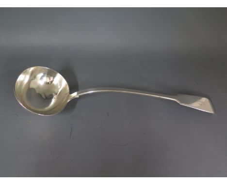A large hallmarked silver ladle - London 1848-49 Charles Boyton - Weight approx. 8 troy oz
Condition report: Large dent to bo
