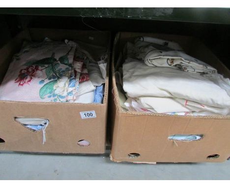 2 boxes of assorted textiles.