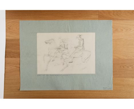 VINTAGE ARCHITECTURAL DRAWING / SKETCH EXAMINATION / STUDY DRAWING OF BACHELOR OF ARTS IN ARCHITECTURE FROM the 1950s