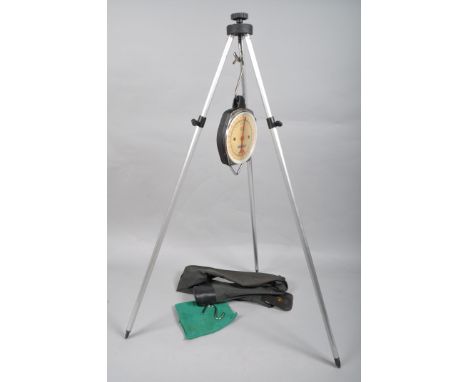 Match fishing weighing scales and tripod