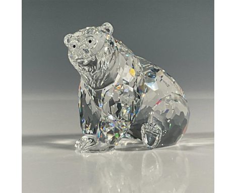 One of a kind lead crystal bear part of the Rare Encounters collection. The grizzly has a clear faceted body and jet crystal 