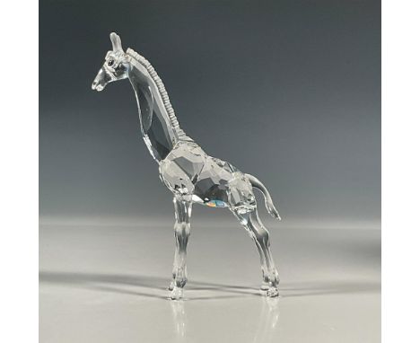 Lead crystal tall beauty from the African Wildlife collection. This baby giraffe is made with frosted crystal mane and antler