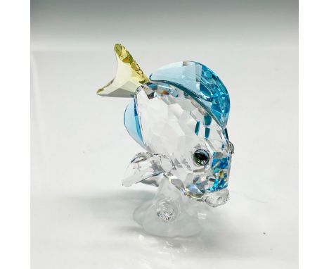 Part of the Wonders of the Sea trilogy. The figural is made from blue, yellow and clear crystal, with a frosted coral reef ba