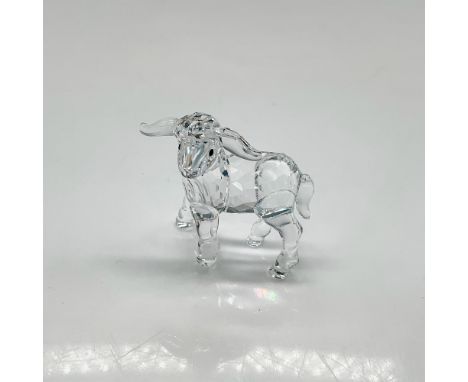 Part of the Peaceful Countryside collection. Clear crystal figural standing with ears to the side and jet crystal inset eyes.